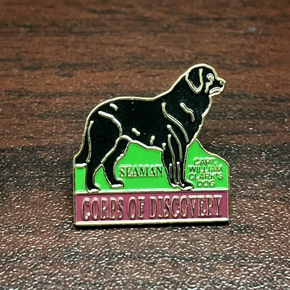 Corps Of Discovery Captain William Clark Seaman Dog Lapel Hat Pin